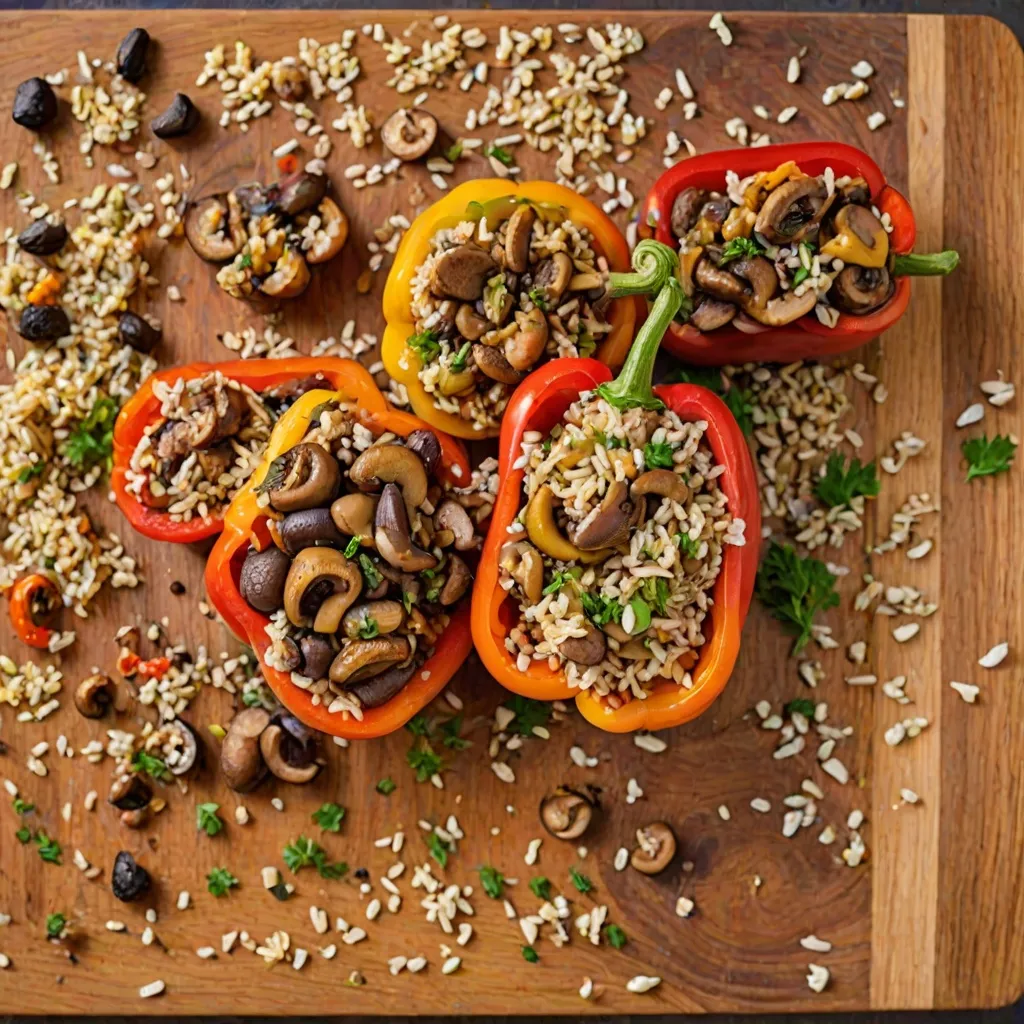 Jak przygotować faszerowaną paprykę ryżem i pieczarkami